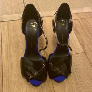 Giuseppe zanotti safety pin sandal.